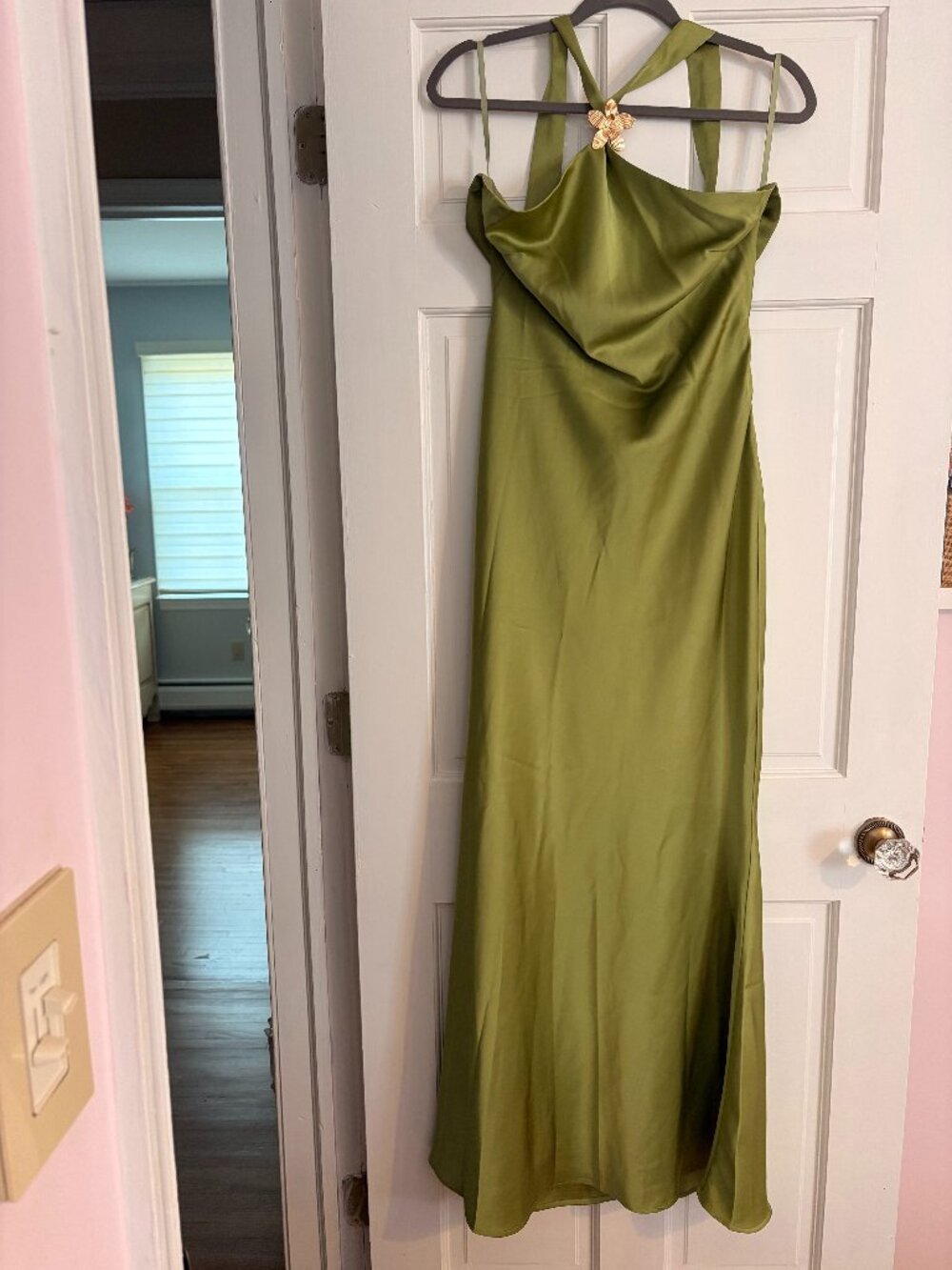 Runaway the Label Chara Low Cross Back Maxi Dress – Sage Green | NWT